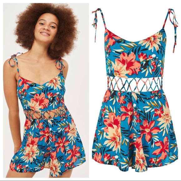 Topshop Floral Romper - Picture 2 of 8